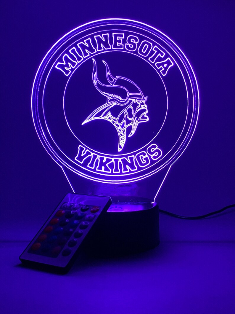 MINNESOTA VIKINGS 3D LAMP PERSONALIZED