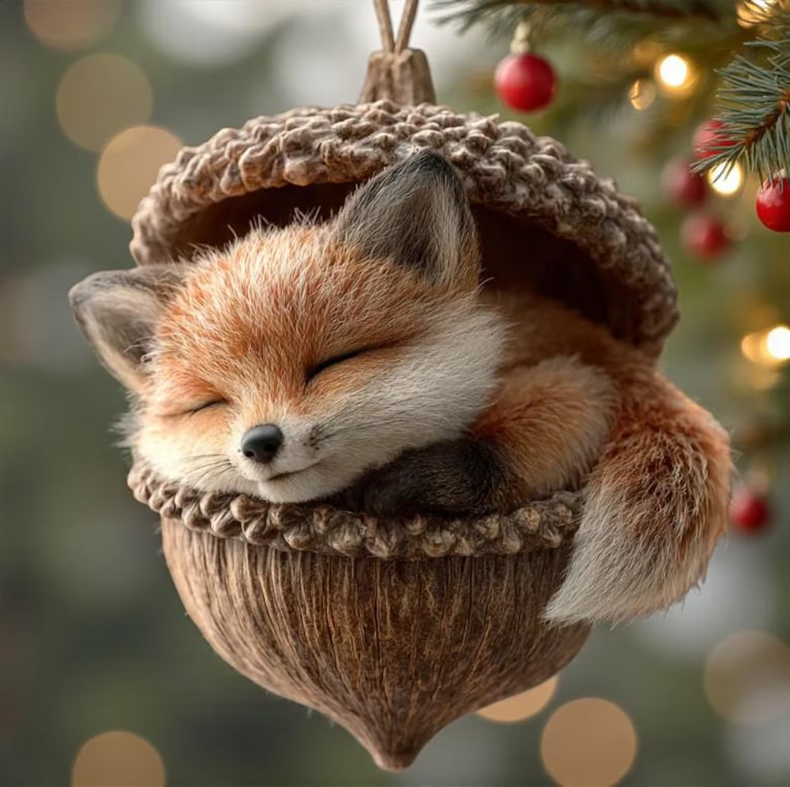 Forest Animals Acorn Ornament