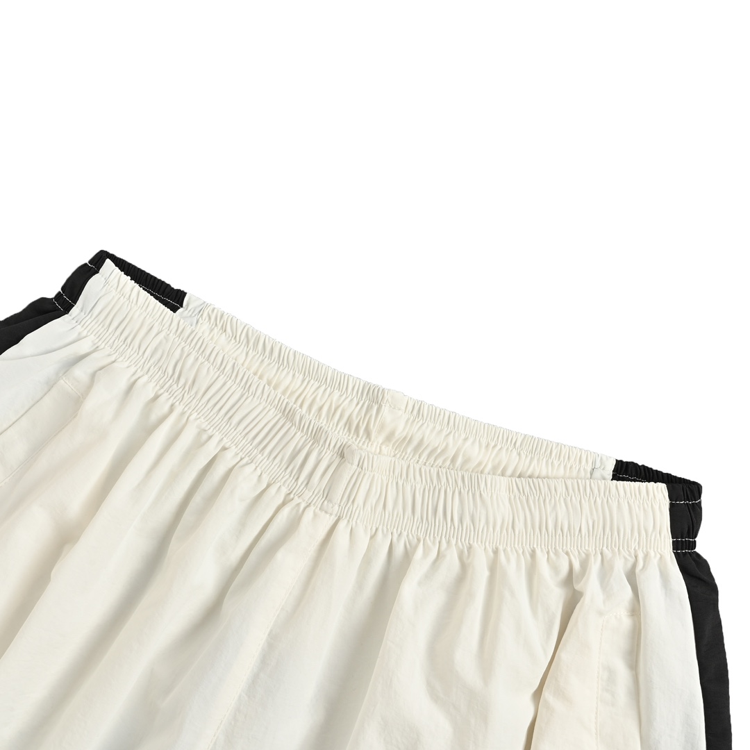 Balenciaga 24Fw white and red stitching sports trousers