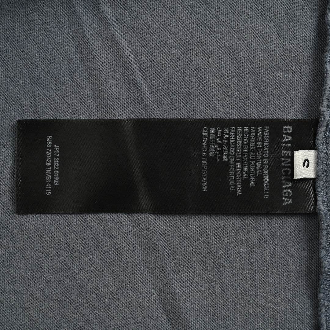 Balenciaga 24ss letter print washed short sleeves
