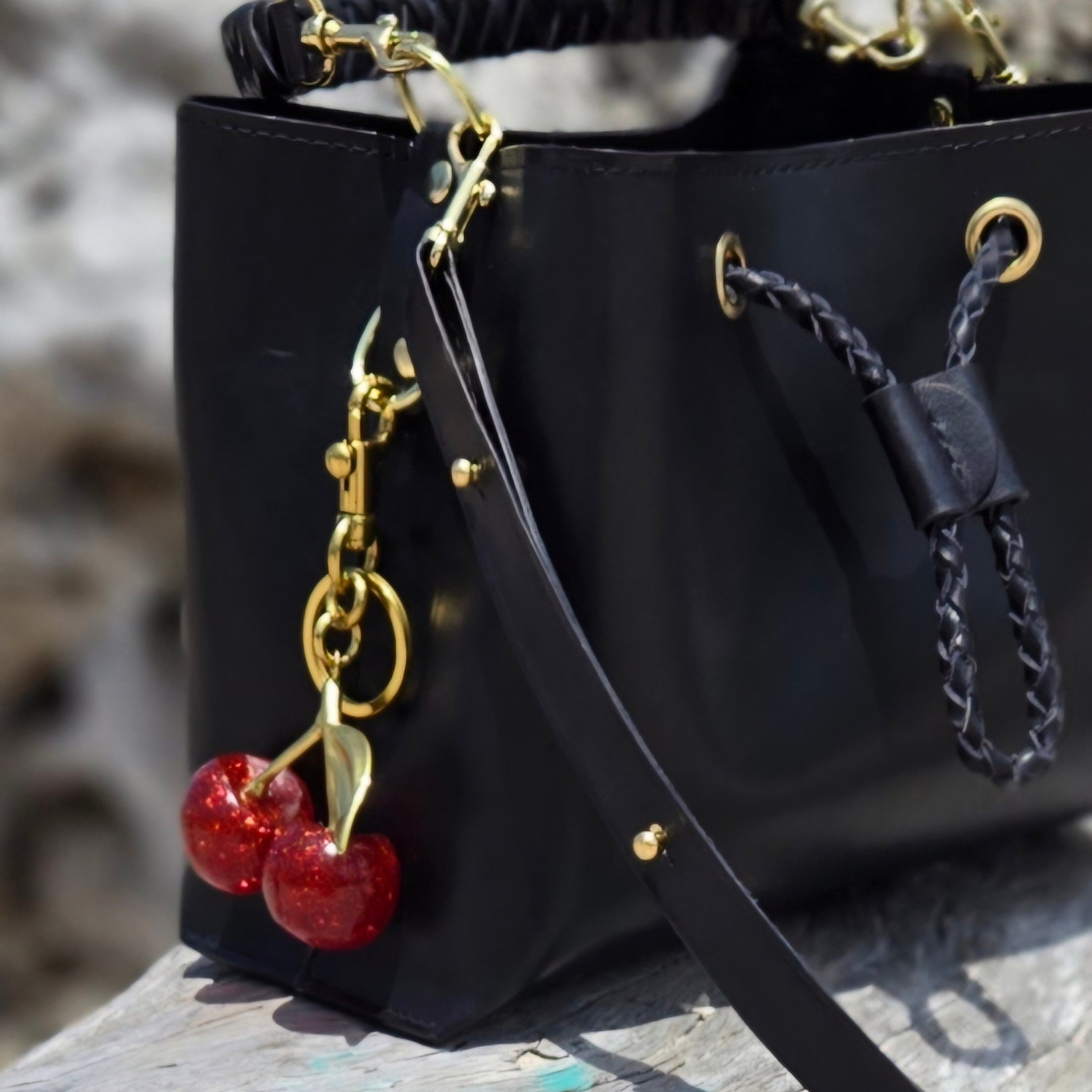 ON SALE🔥Cherry Purse Charm, Keychain for purse, Bag accessories