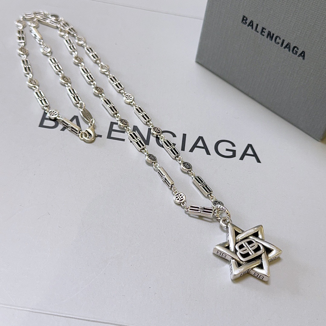 Balenciaga six-pointed star chain necklace