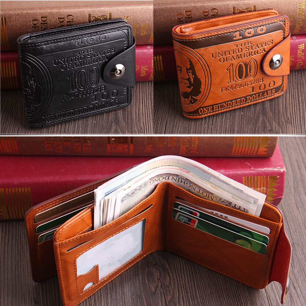 Men's Leather Bifold Wallet with 