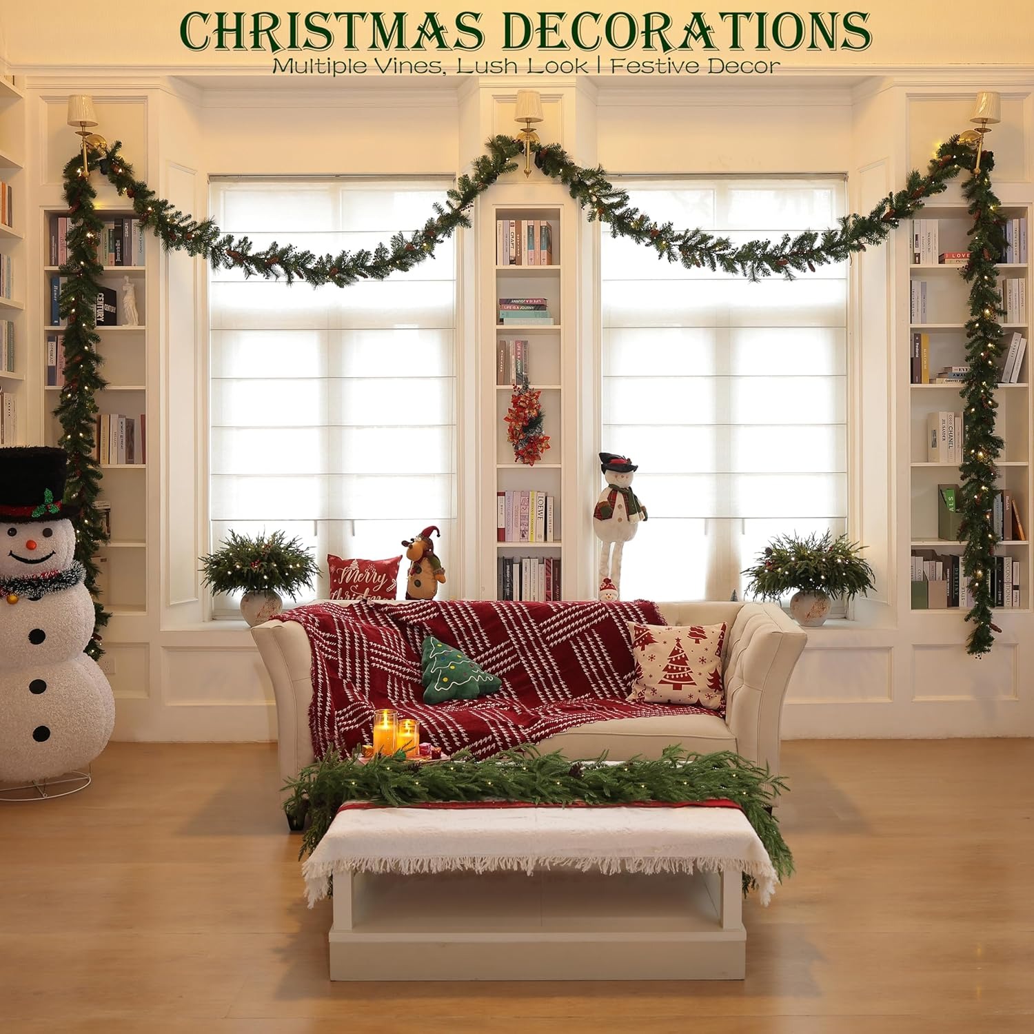 🎄Early Christmas Sale🎄Christmas Norfolk Pine Branches with Lights Set
