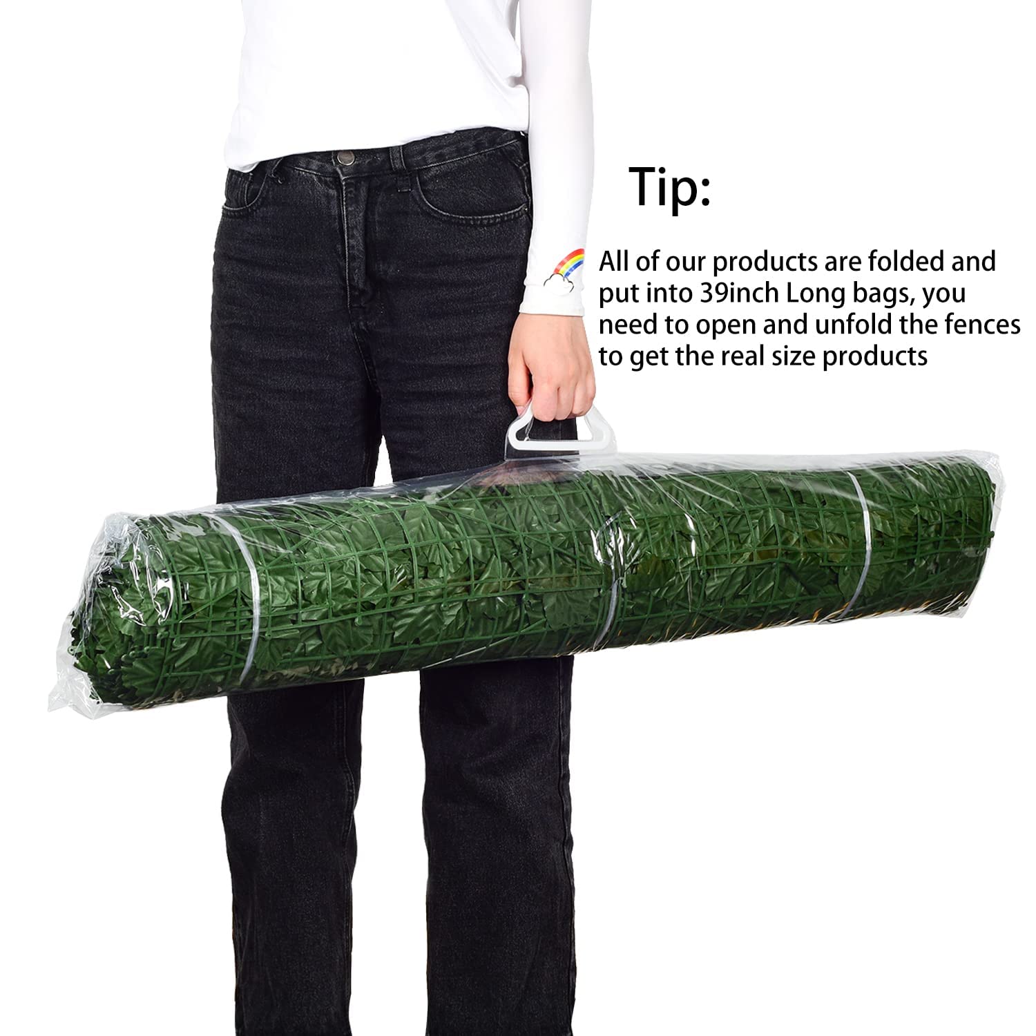 Stretchable Privacy Artificial Garden Plant Fence