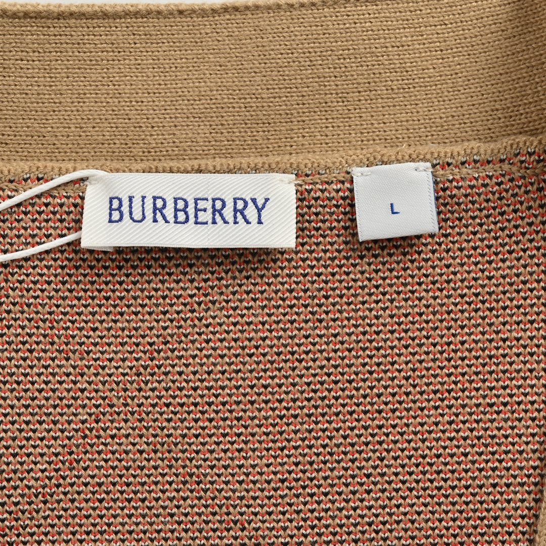 Burberry 24Fw Twill Check Knit Cardigan Sweater