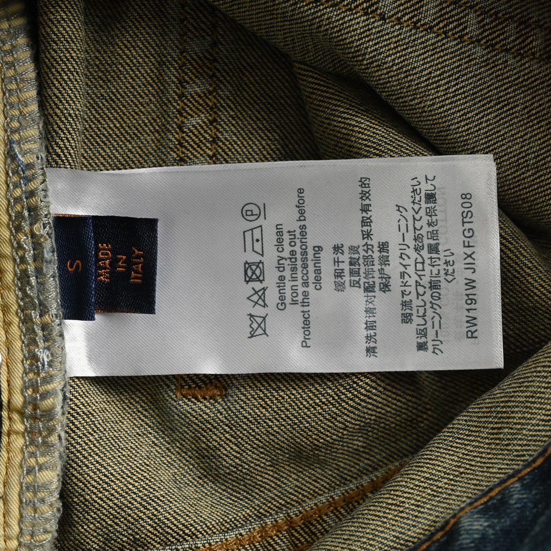 Louis Vuitton 24Fw Pumpkin Embroidered Jeans