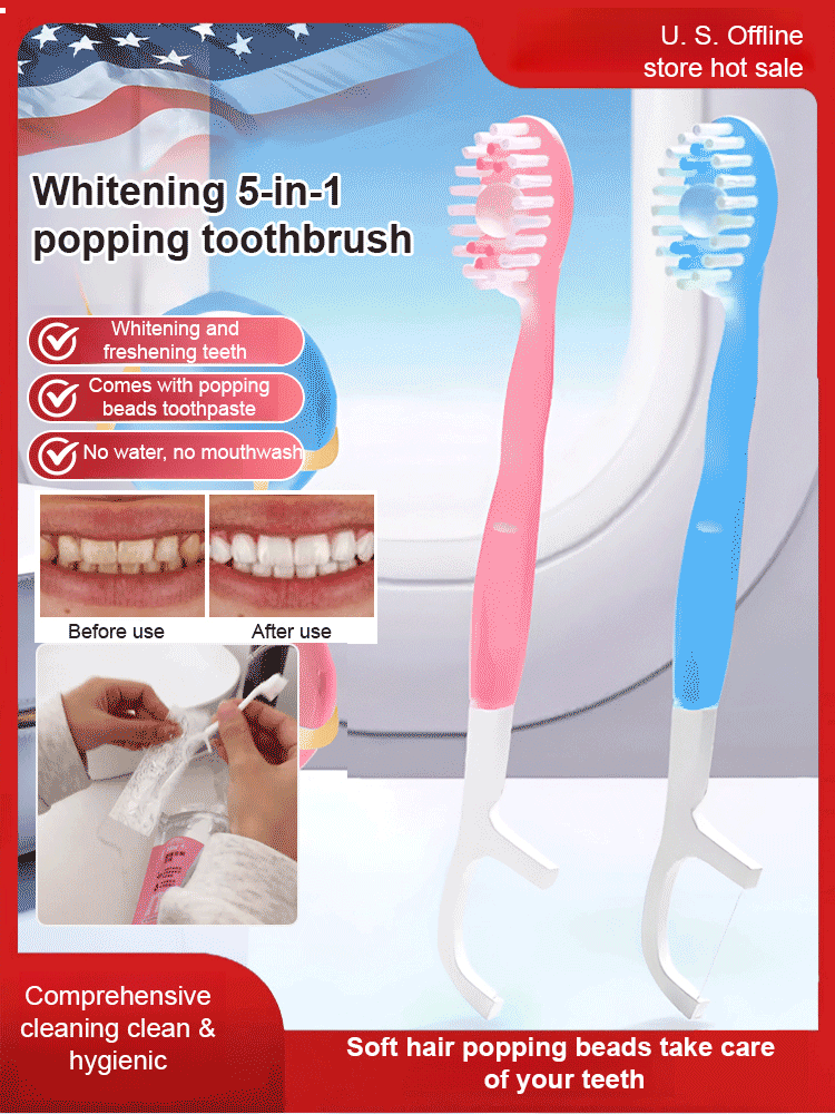 🔥2025 Hot Sale🎁26 Pcs/Pack 5 in 1 Mini Toothbrush & Floss & Tongue Scraper & Toothpick Set