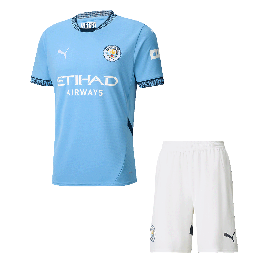 Manchester City Home Football Shirt Set (Shirt+Shorts) 2024/25