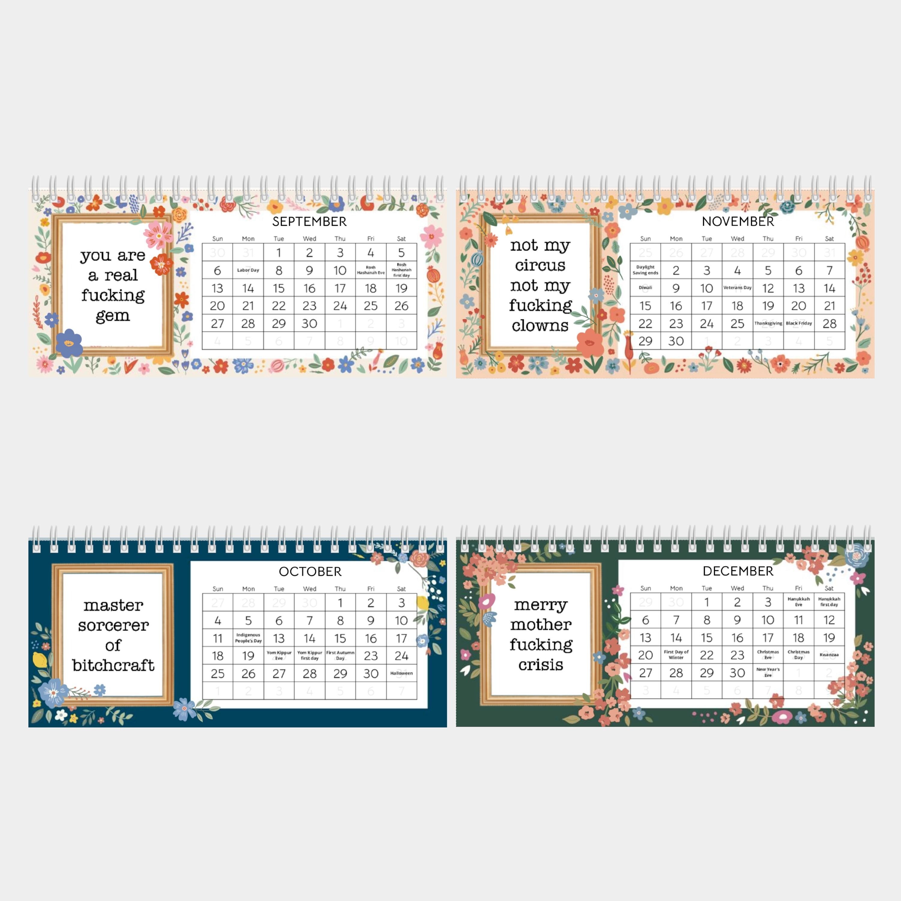 Bestie Bagz® “B!tchie Acclamations” 2026 Desk Calendar