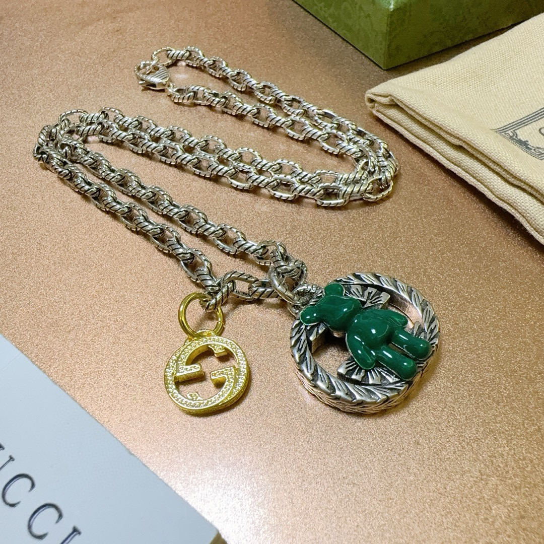 Gucci Vintage GG Violent Bear Necklace