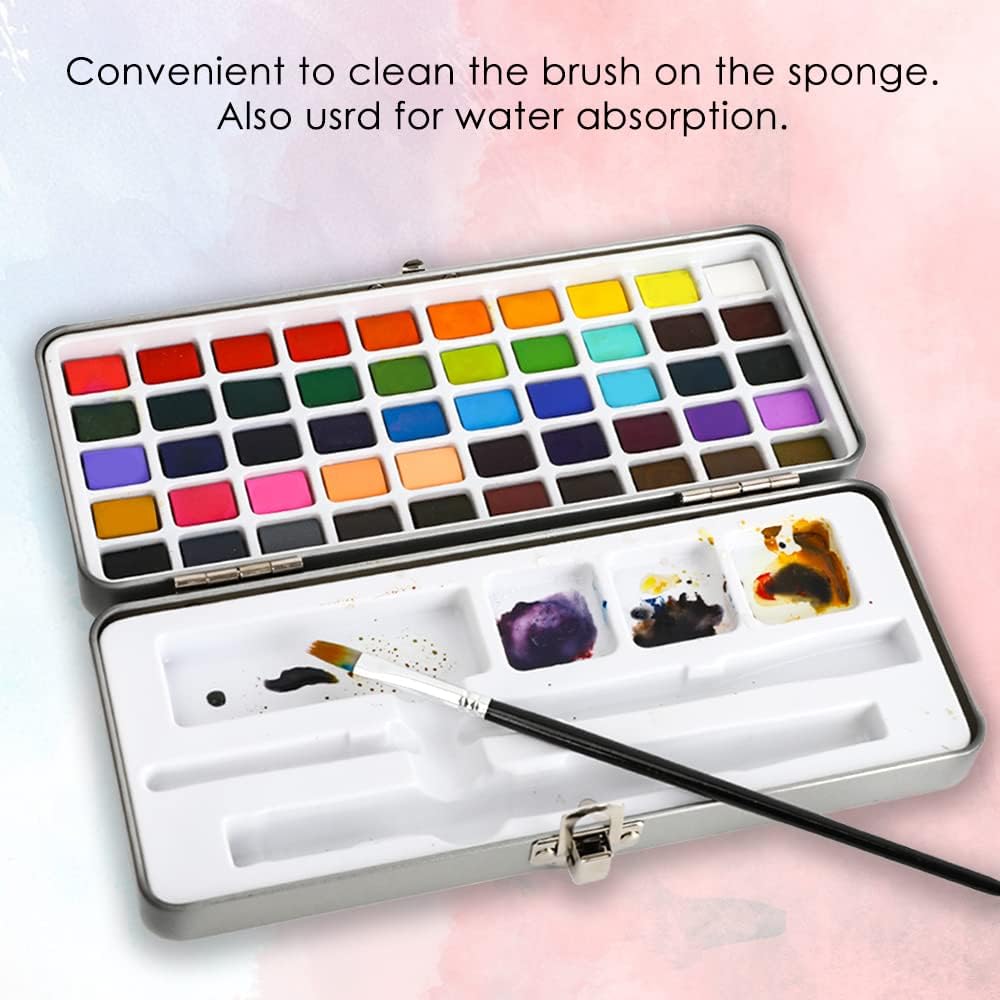 Perfect Starter Kit for Painting - Premium Watercolor Paint Set - with Water Brush Pens and Brush