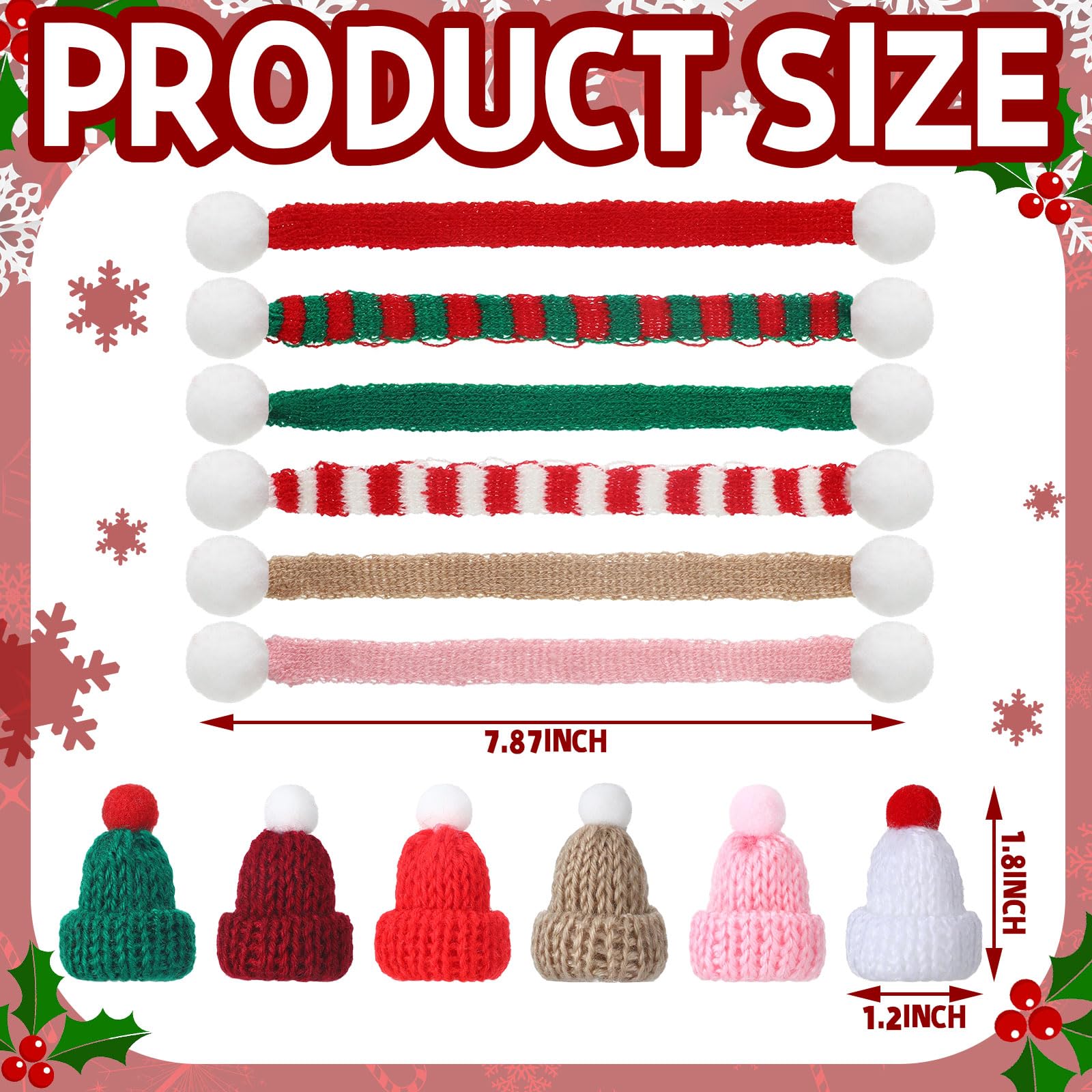 🔥Last Day 50% OFF🔥24/48/72/96 Pcs Mini Christmas Hats and Mini Scarf Set
