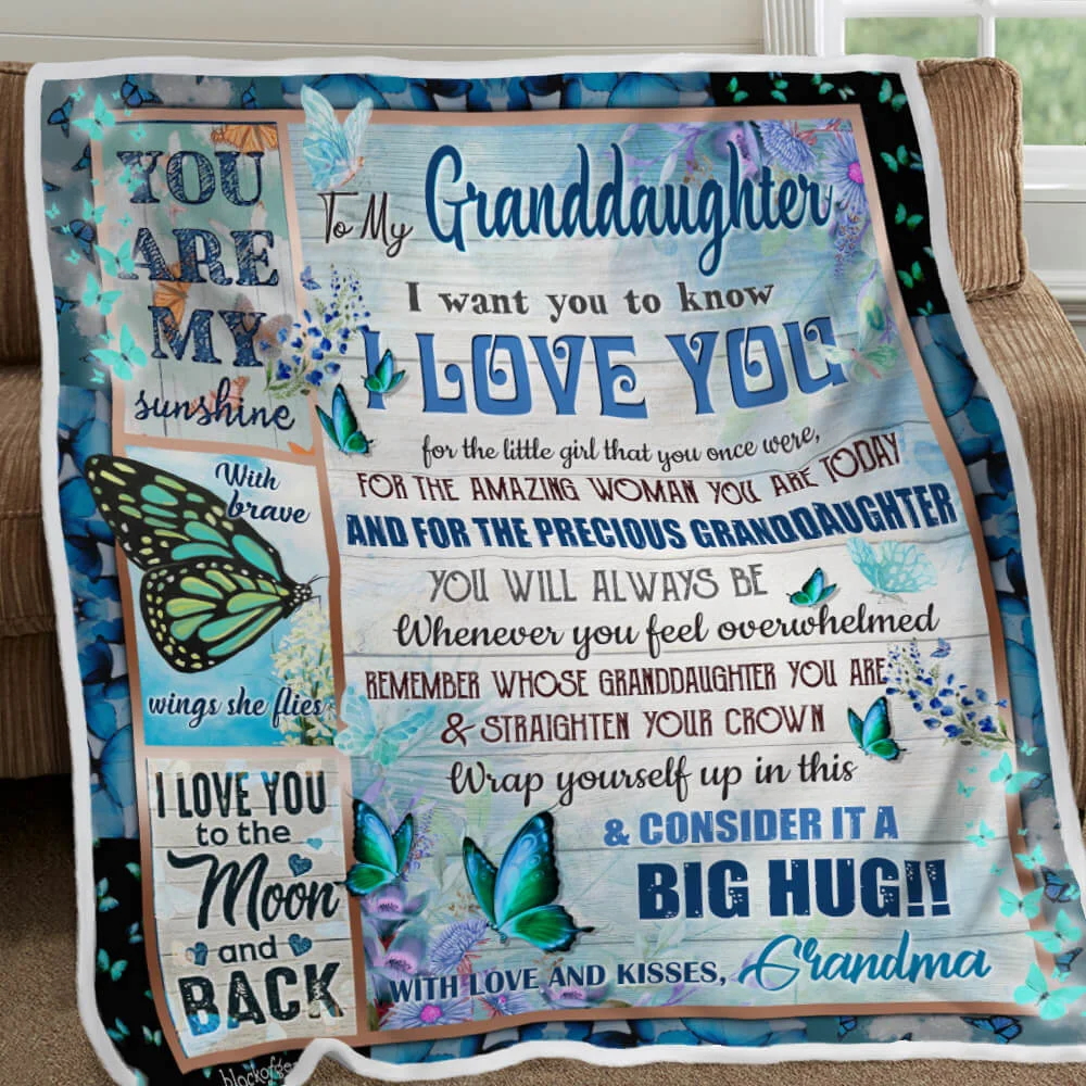 My Granddaughter, Always Be My Little Girl Sofa Throw Blanket
