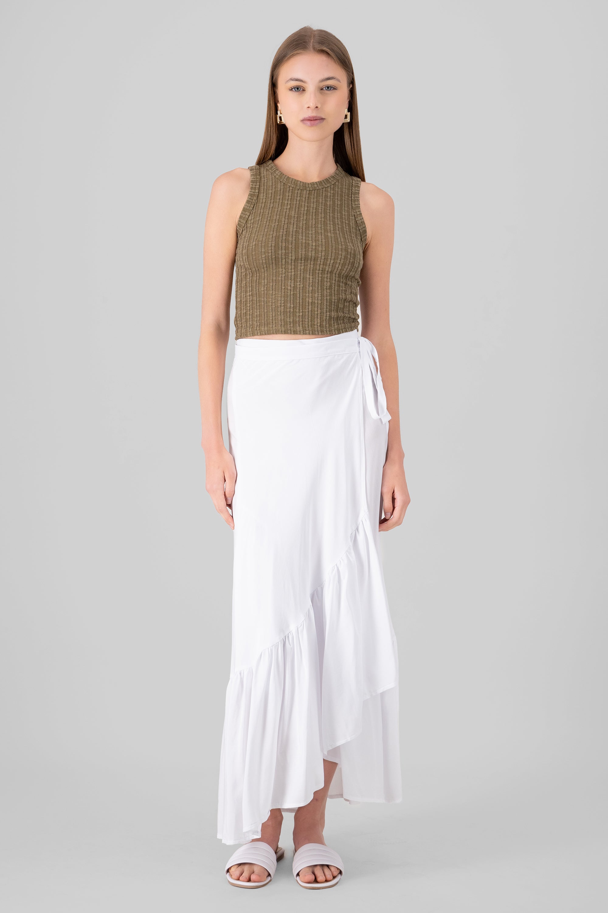 Ruffle Maxi Skirt