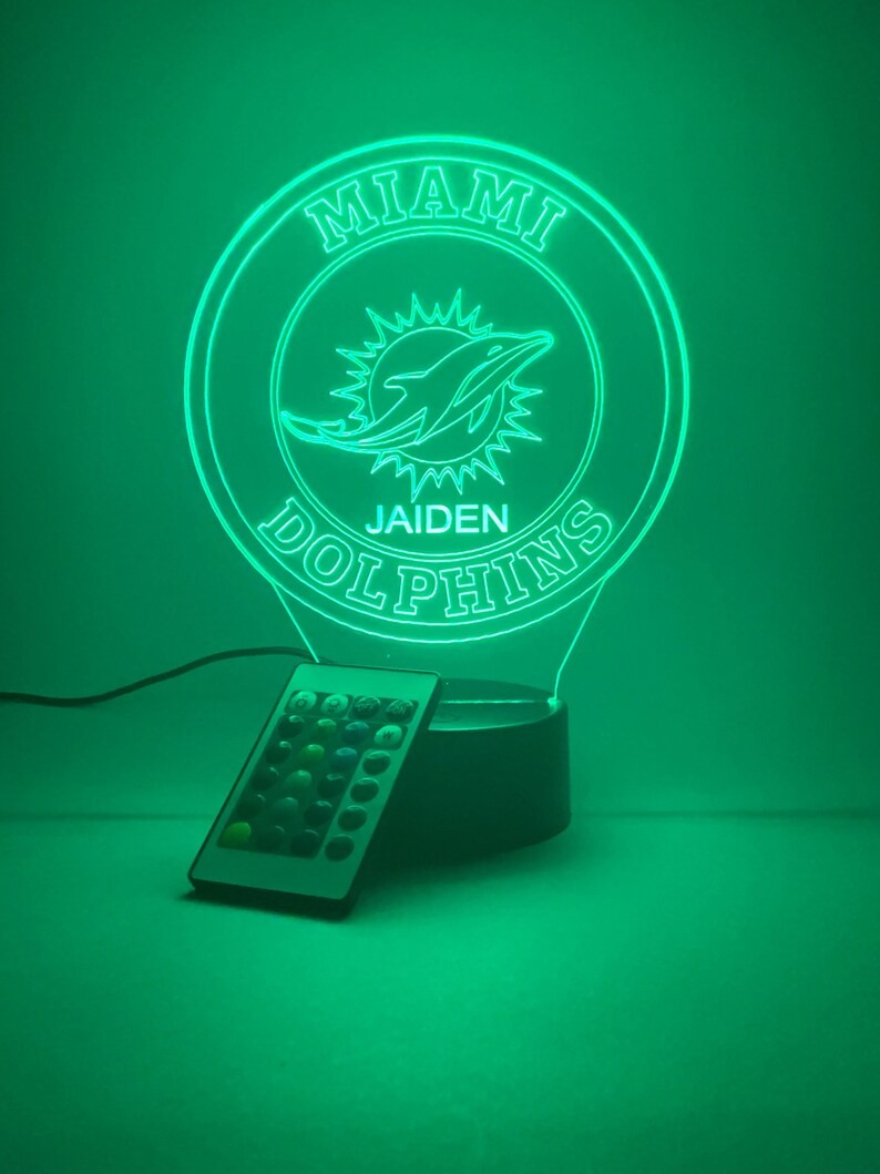 MIAMI DOLPHINS 3D LAMP PERSONALIZED
