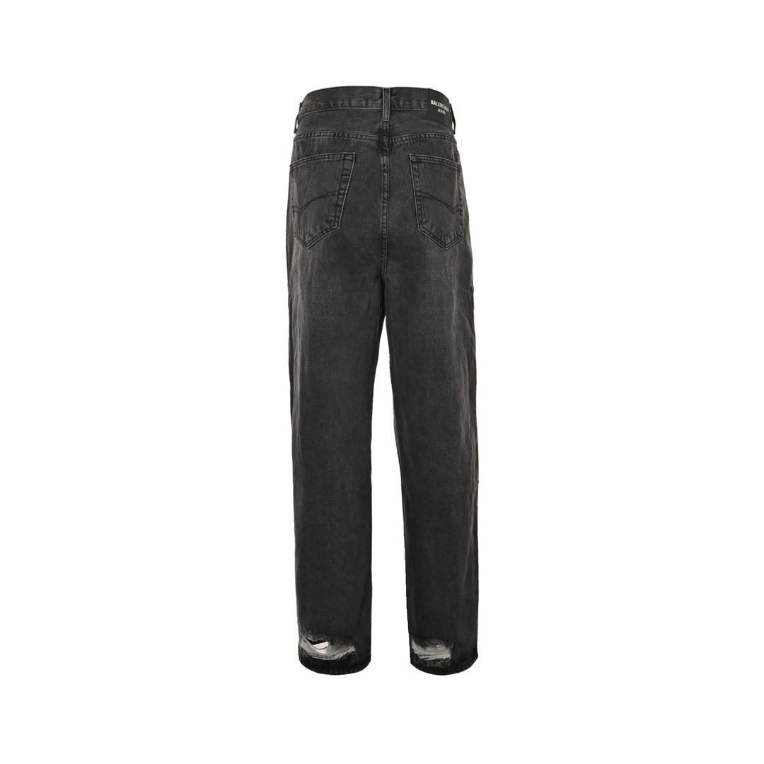 Balenciaga distressed wide-leg jeans