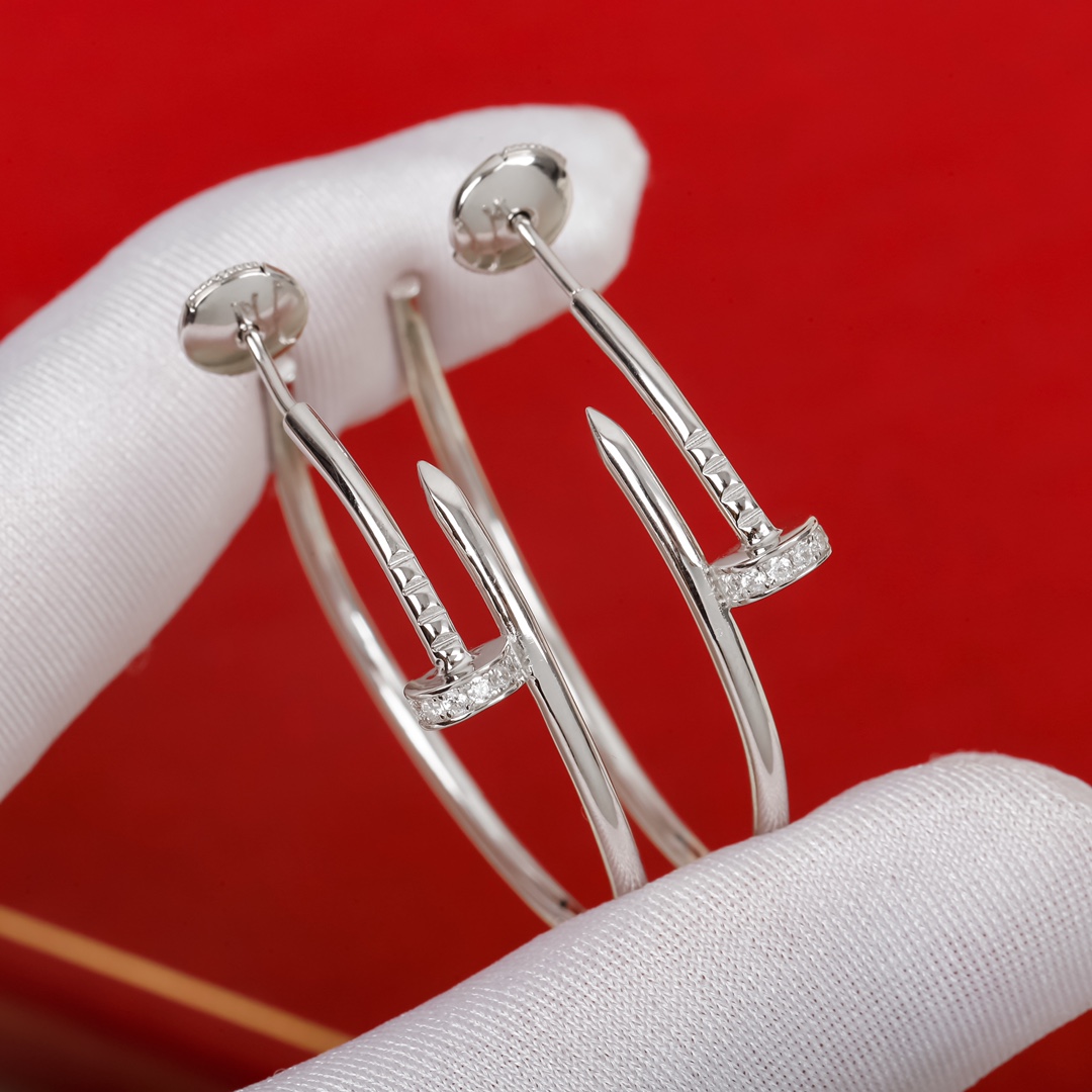 Cartier nail diamond earrings