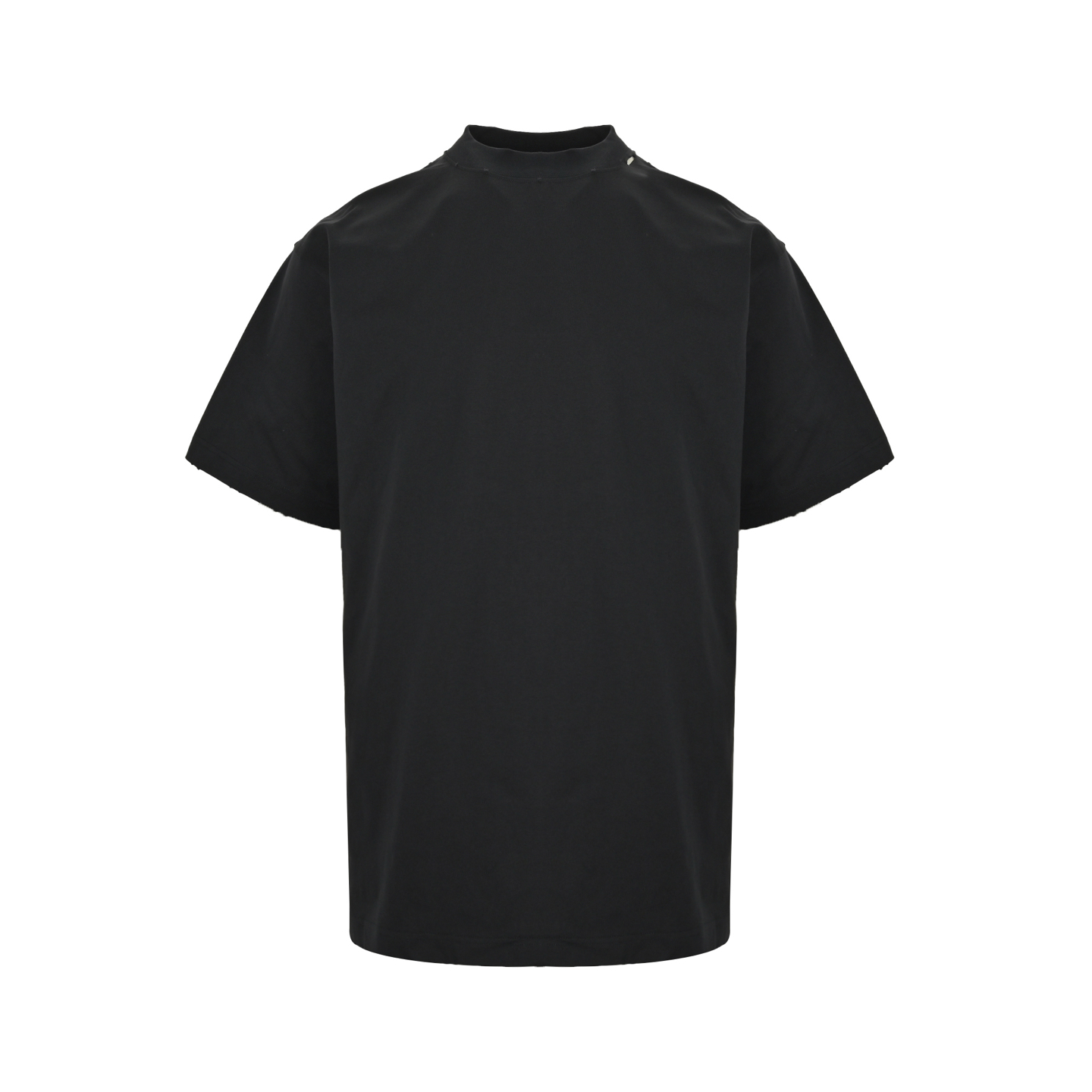 Balenciaga 25ss red tape print short-sleeve shirt
