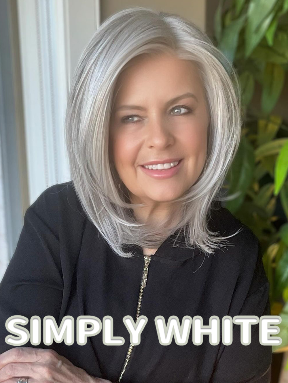 Mid-length Layered SILVA Wig With Side Part