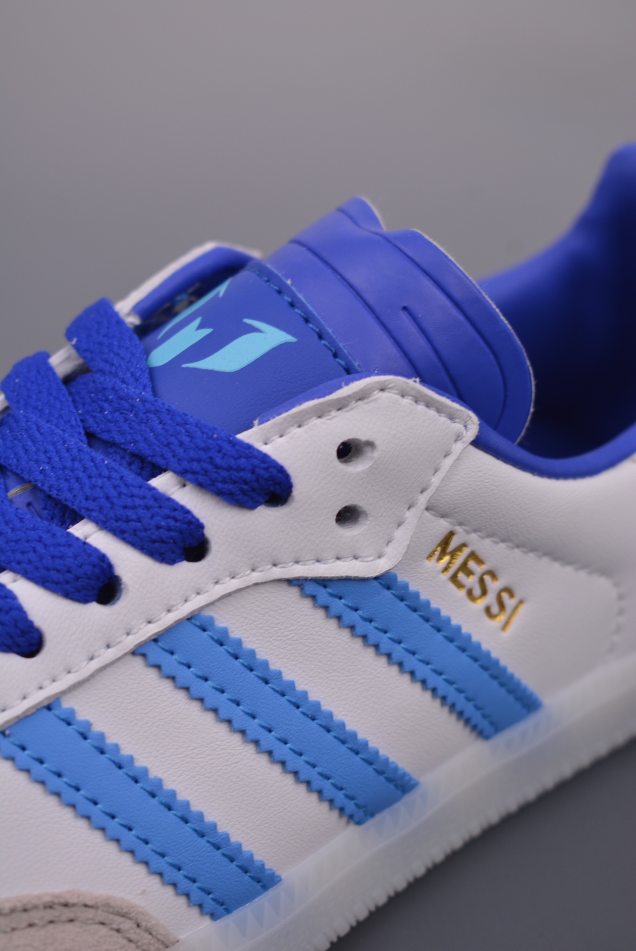 Lionel Messi x Adidas Originals Samba OG White blue ID3550