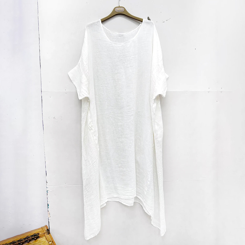 Solid Color Comfortable Casual Loose Fitting Maxi Dress
