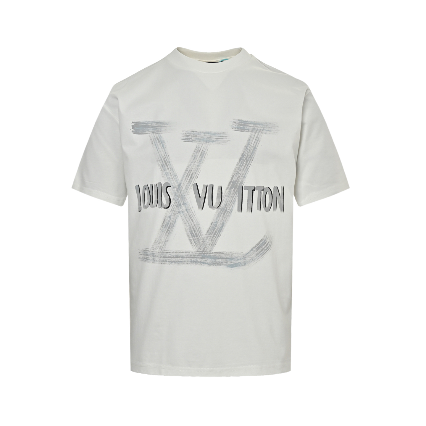 Louis Vuitton 25ss letter graffiti hand-painted print short sleeve