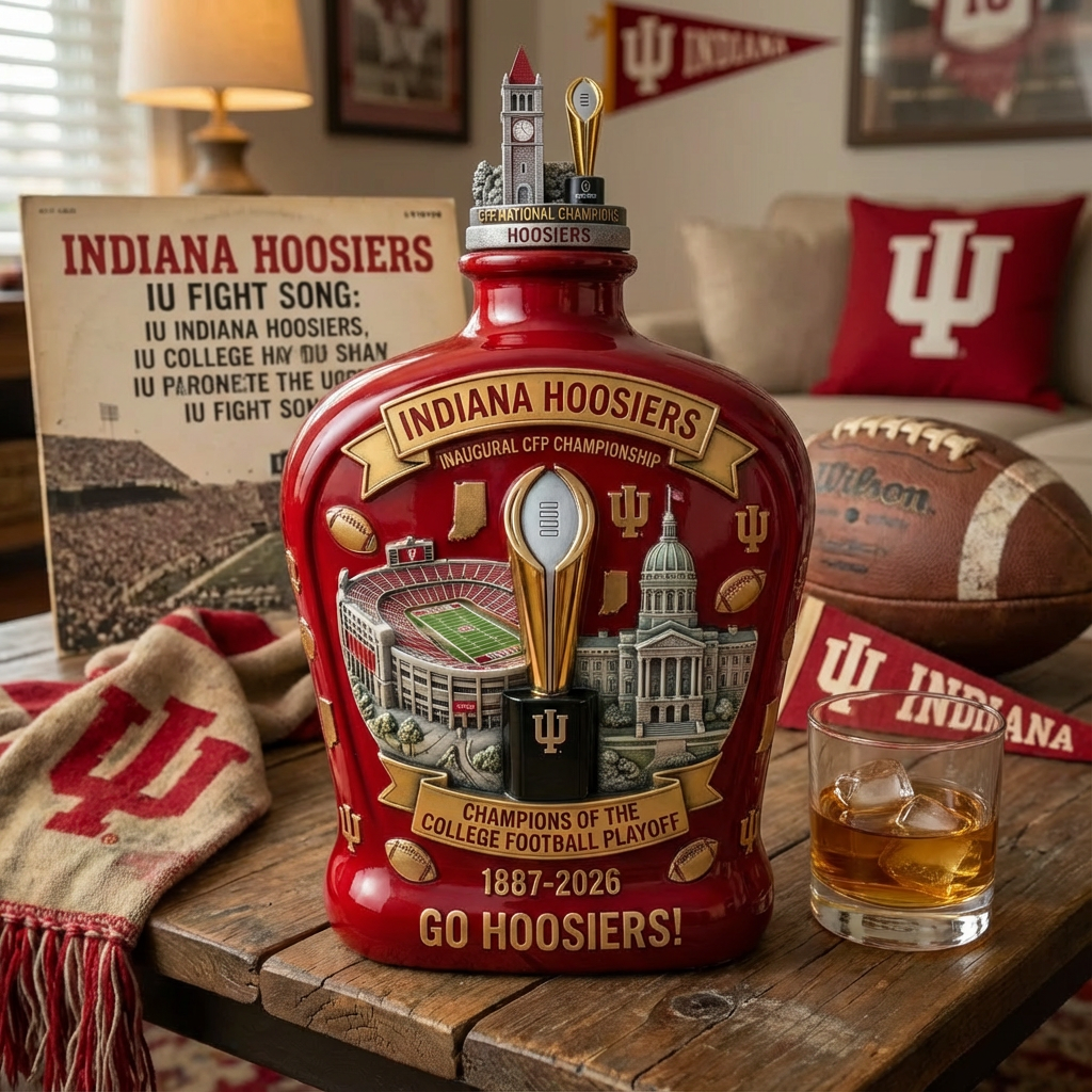 🥃 Indiana Hoosiers – Inaugural CFP National Champions Commemorative Decanter