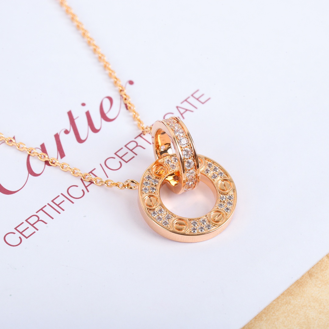 Cartier Gypsophila Diamond Double Ring Necklace