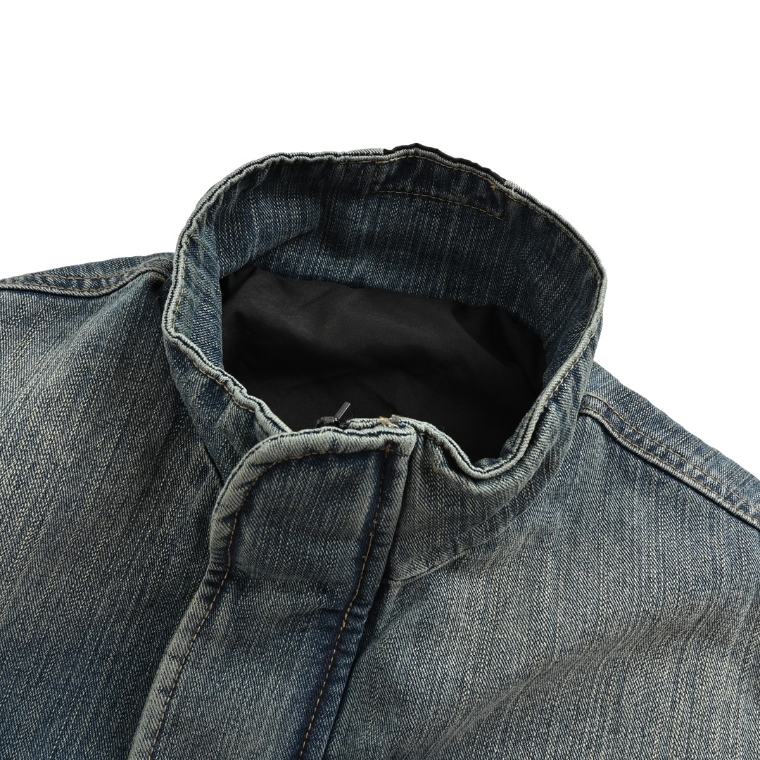 Balenciaga 24Fw multi-pocket denim quilted coat