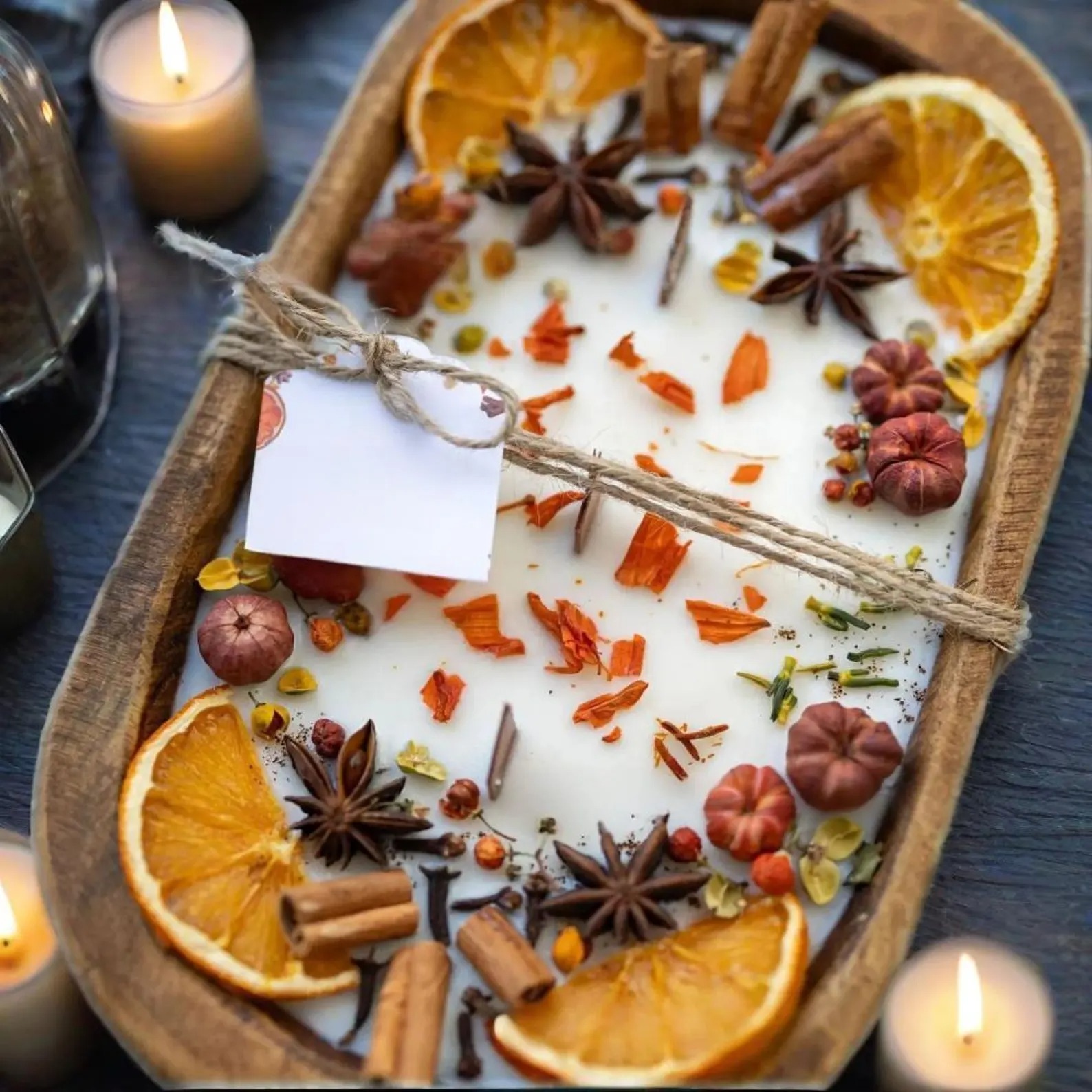 Spiced Orange Cinnamon Chai Dough Bowl Candle