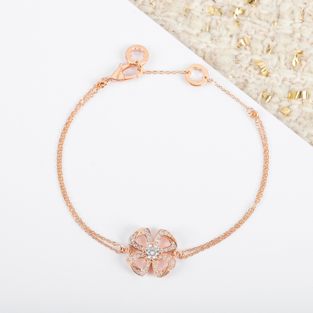 Bulgari diamond petal bracelet