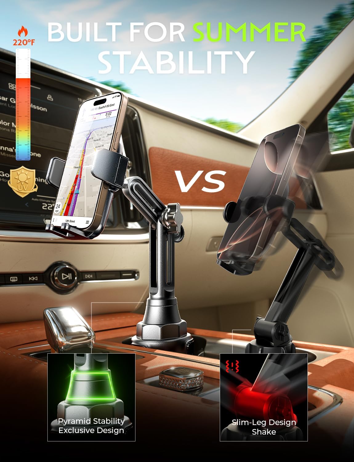 Lisen Cup Holder Phone Mount for Car