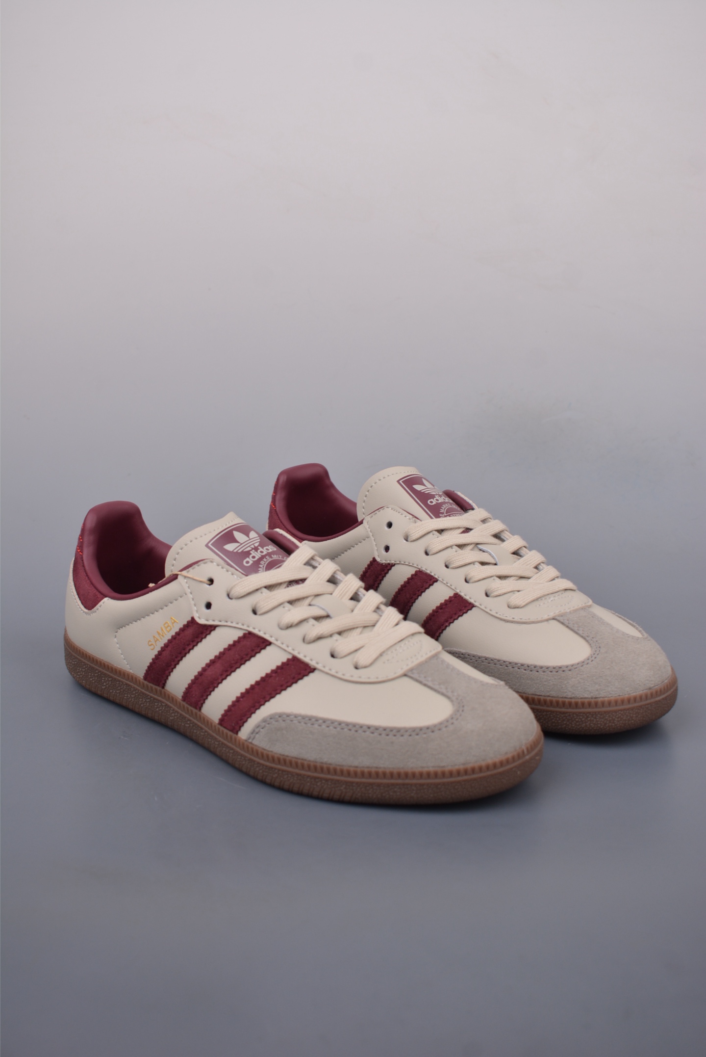 Adidas Originals Samba OG Putty Grey Maroon sneakers ID1482