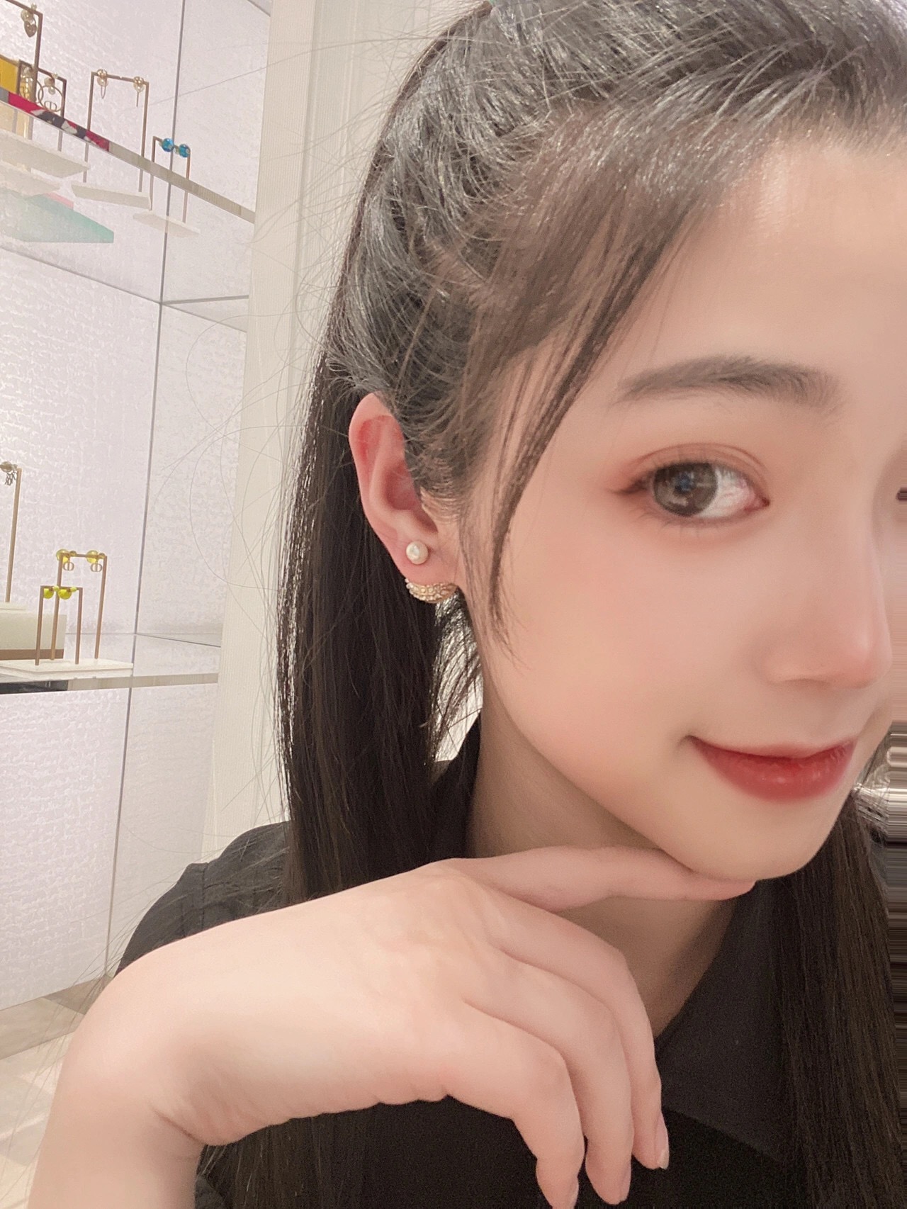 Dior Pearl and Diamond Earrings