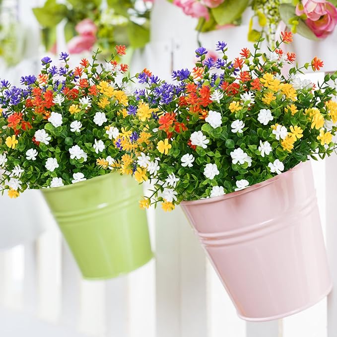 🌺🌺Artificial Milan grass fake flower plant decoration (spring and summer decoration-UV protection)