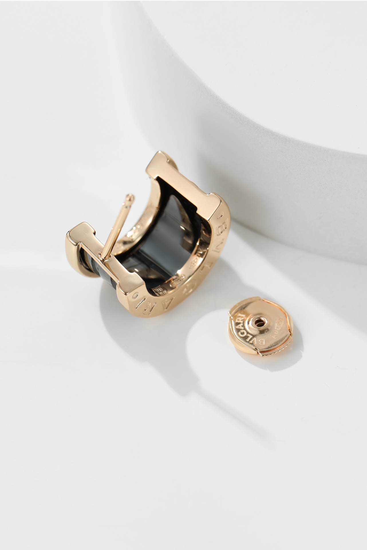 Bulgari Black and white ceramic earrings