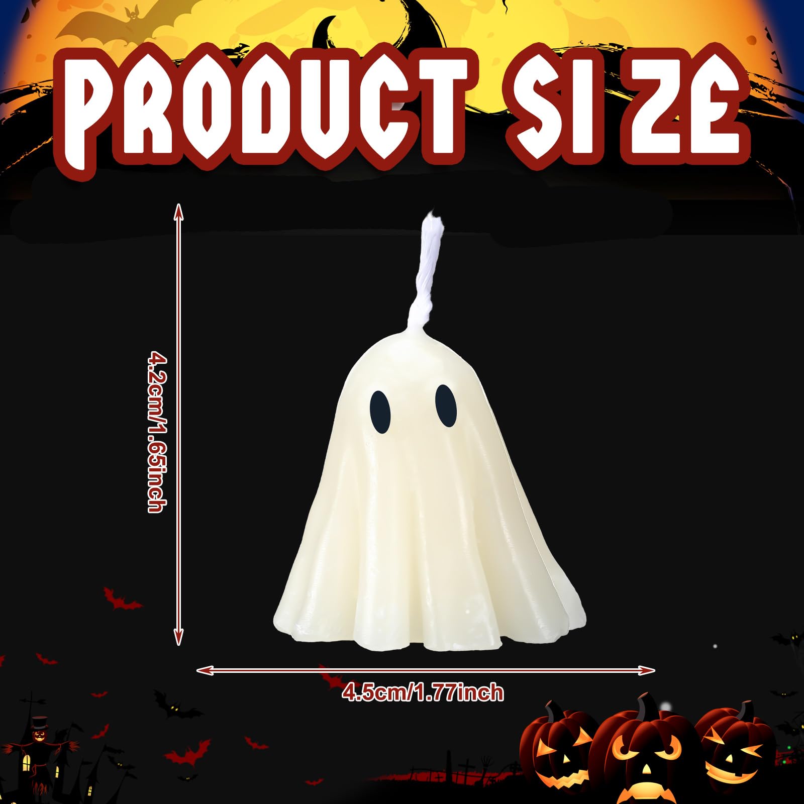 🔥ON SALE🔥 5 Pieces White Halloween Decor Candles👻