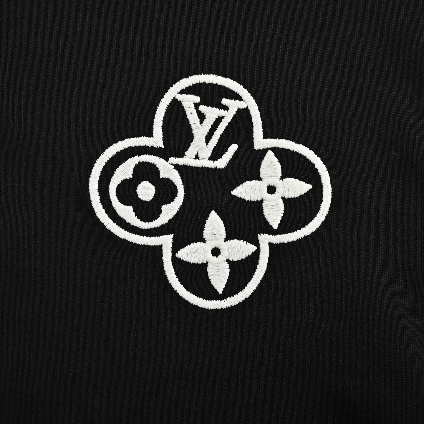 Louis Vuitton 25ss short sleeve with chain back and circle embroidery