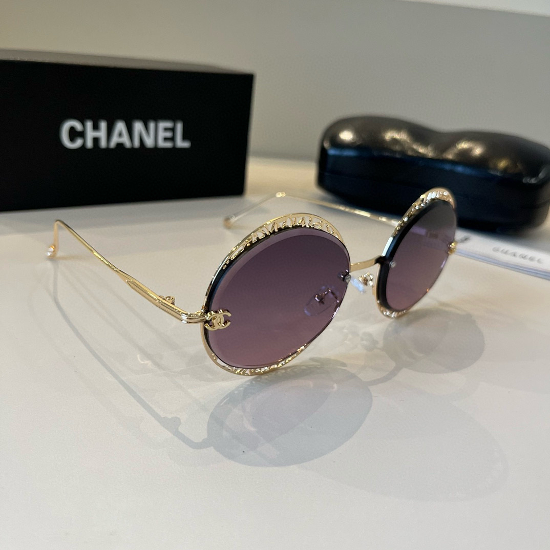 Chanel round frame sunglasses