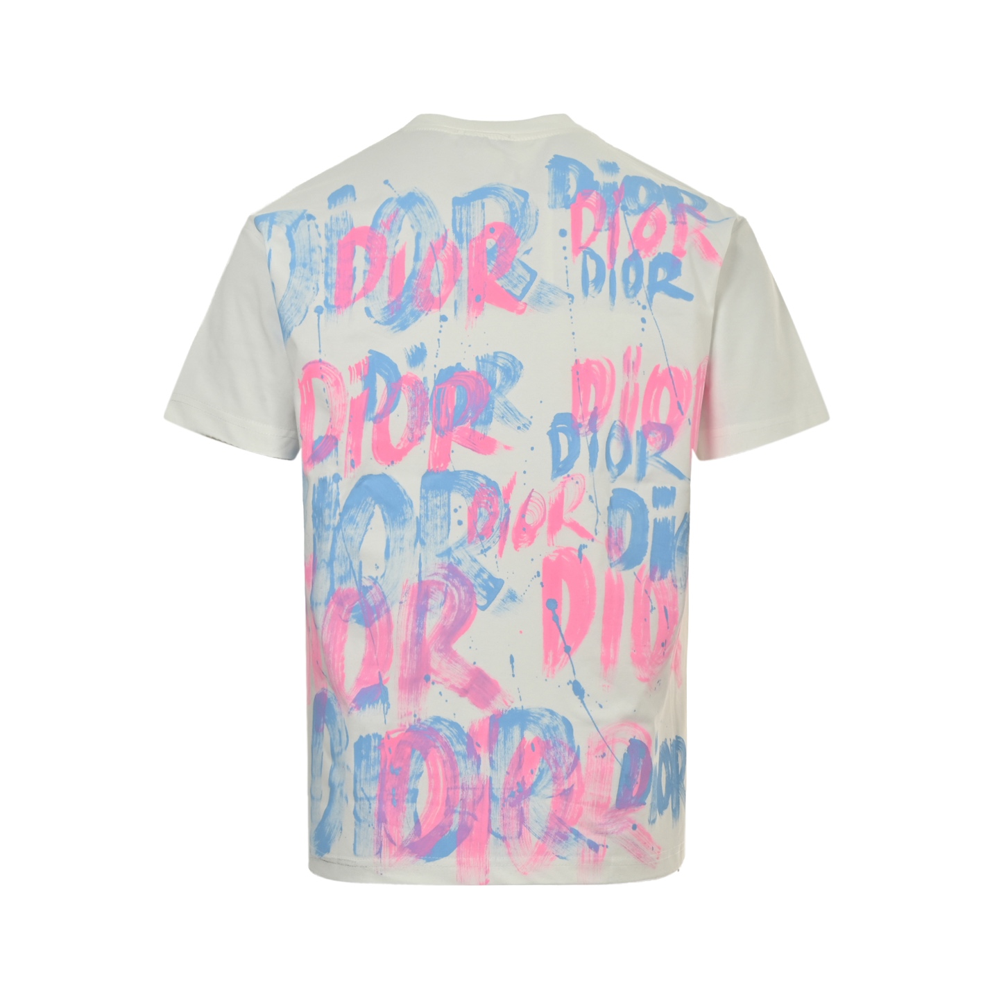 Dior 25ss graffiti hand-painted lettering print short sleeve