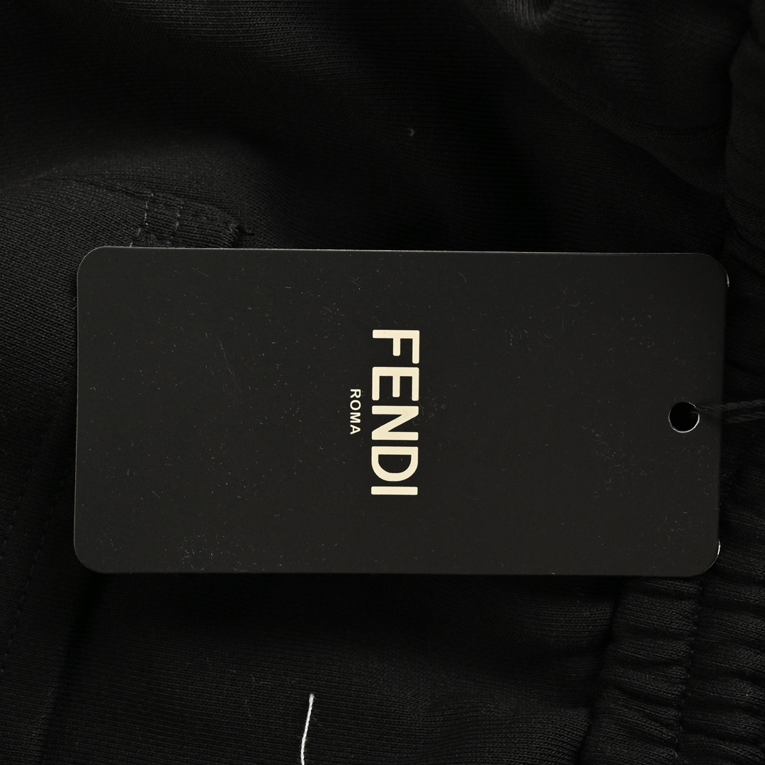 Fendi 24Fw embroidered eyes side webbing trousers