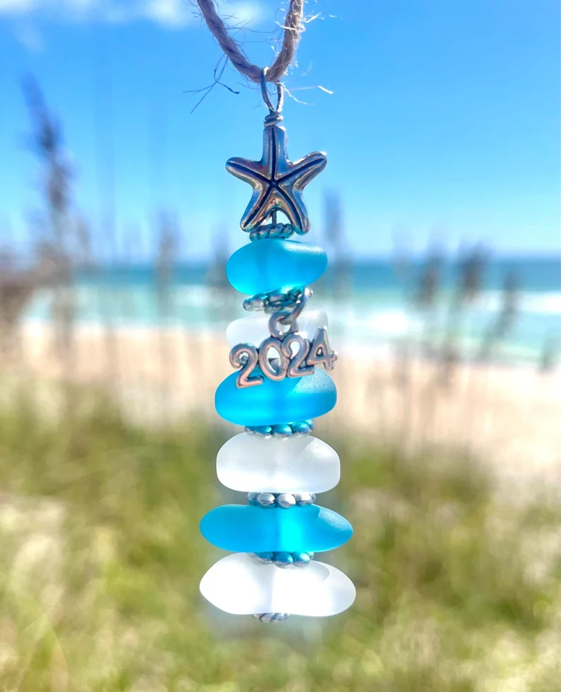 Sea Glass Tree Ornament