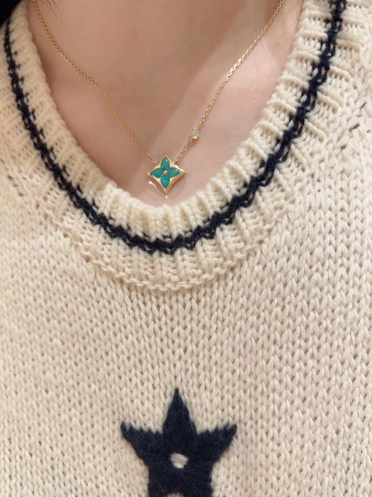 Louis Vuitton Amazonite Necklace