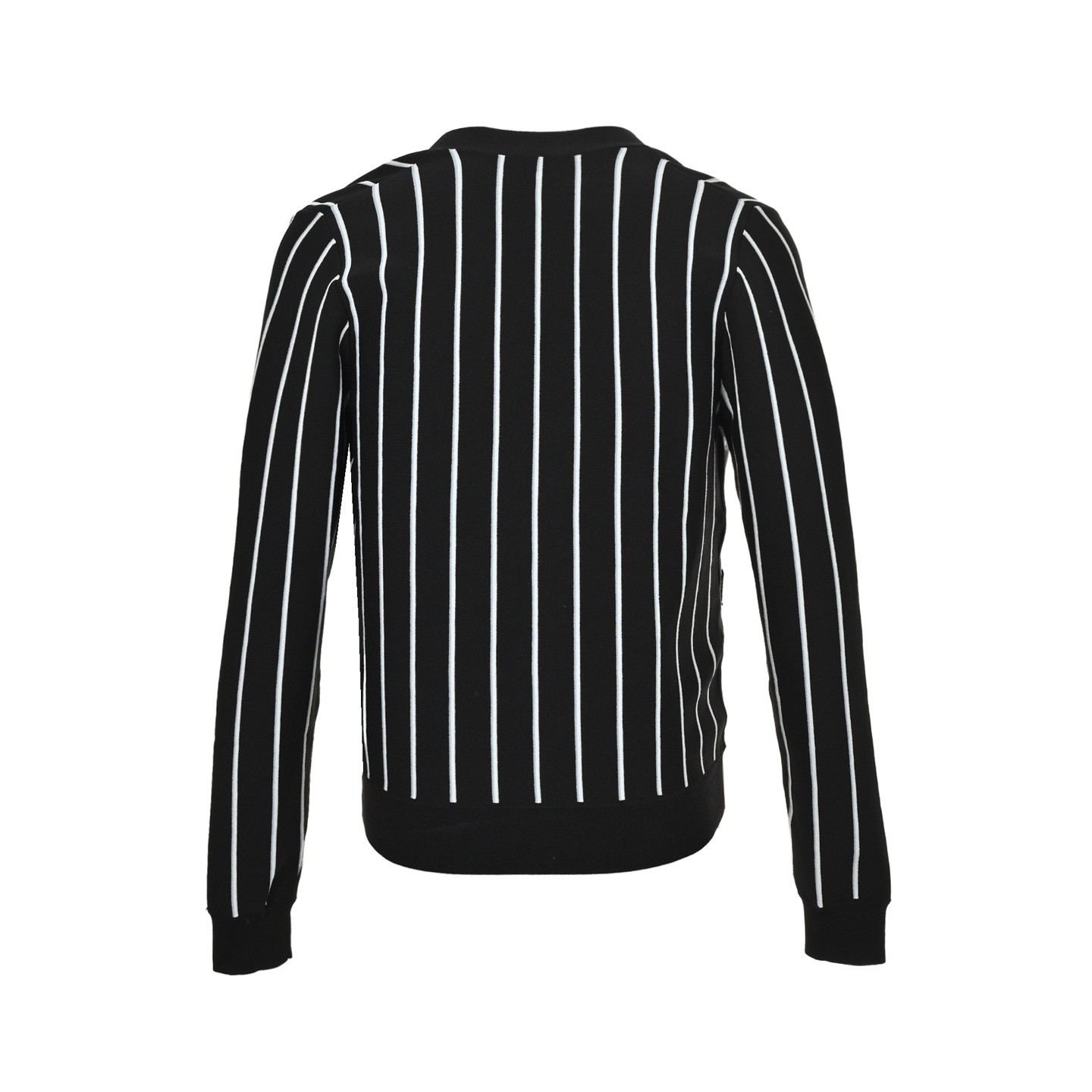 Prada 25Fw vertical stripe embroidery V-neck knitted sweater cardigan jacket