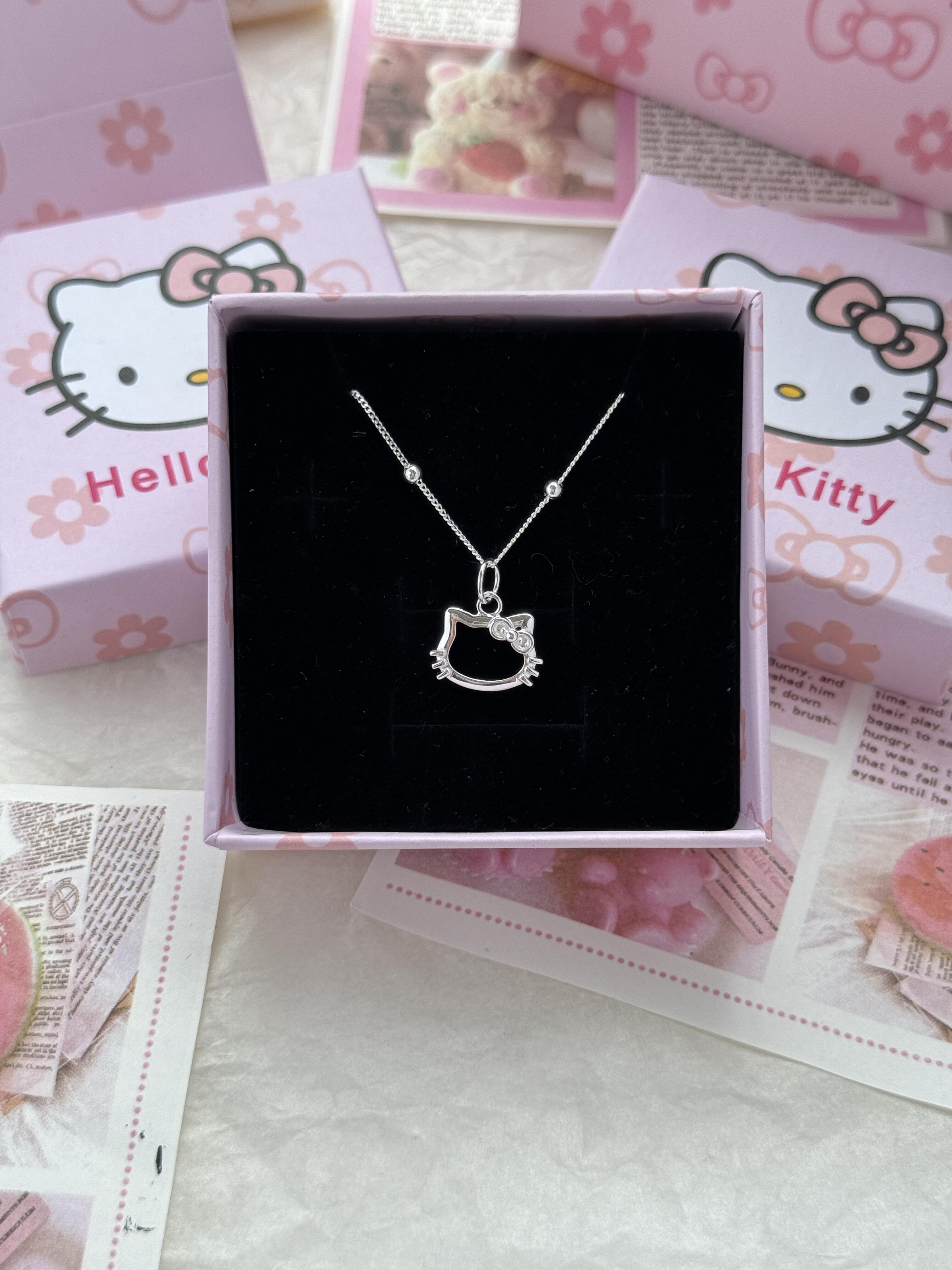 Hellokitty 925 Sterling Silver Dainty Pendant Necklace for Women (with Gift Box)