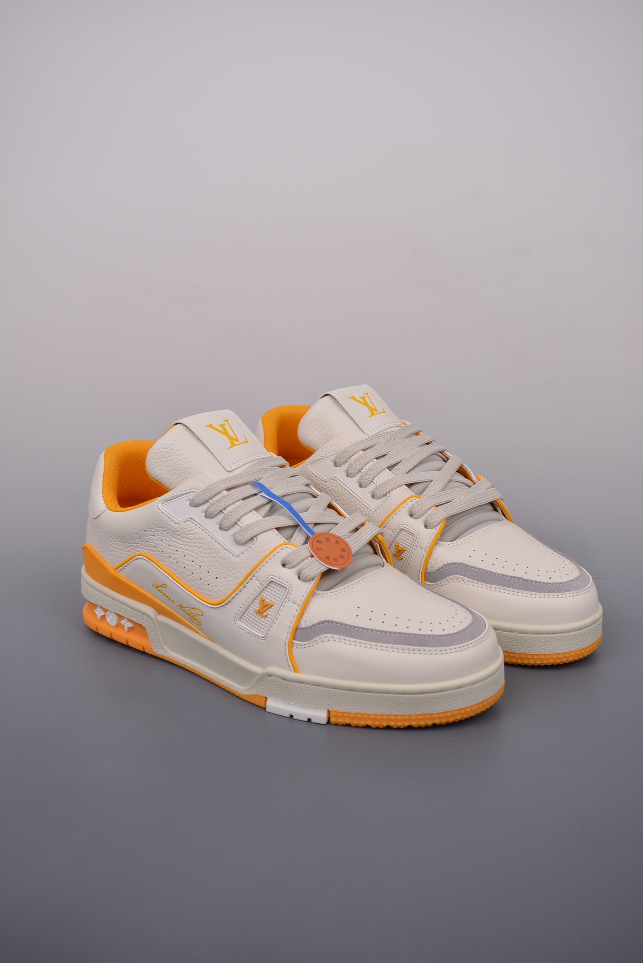 Louis Vuitton Trainer Sneaker Low Beige Yellow 1ACHLH