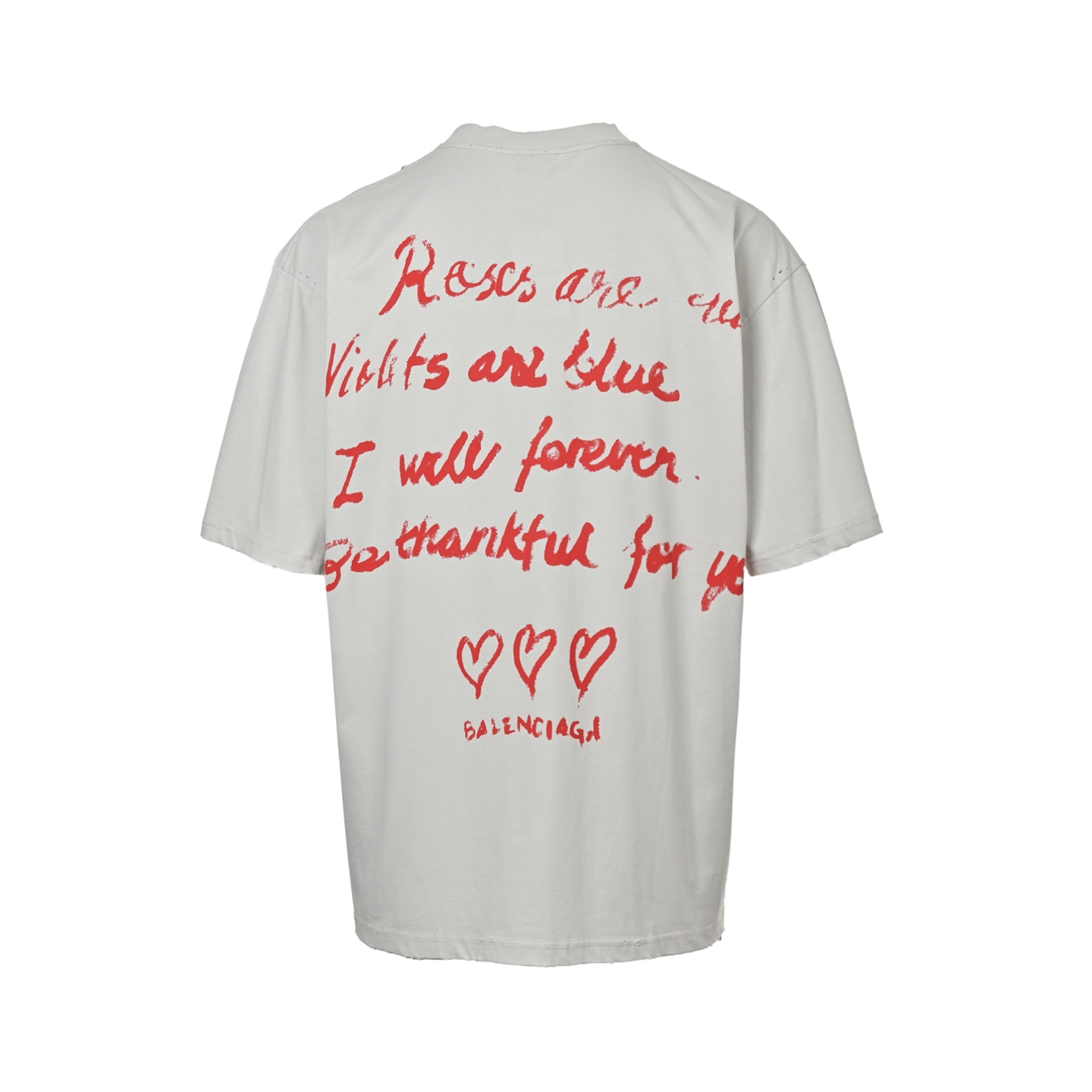 Balenciaga Valentine's Day limited love graffiti short sleeves