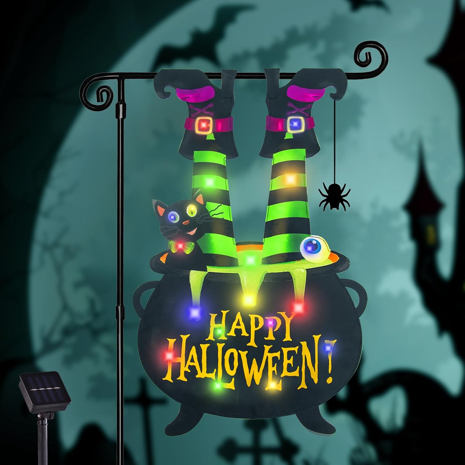 Lighted Shaped Halloween Garden Flags