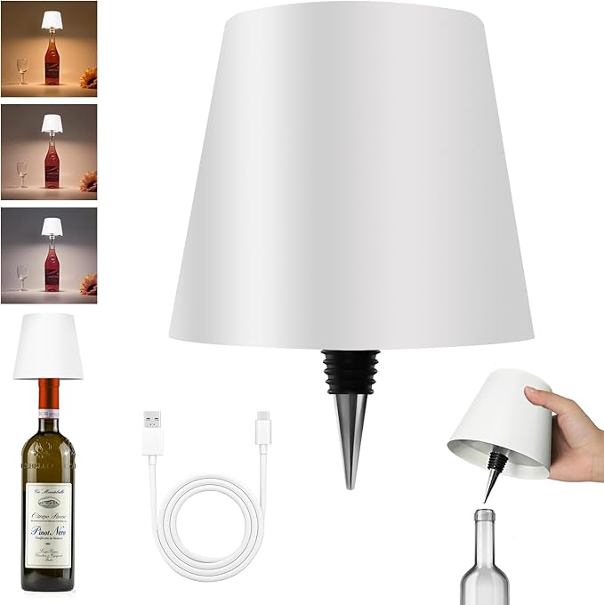 🔥Buy More Save More🔥🍾🍾Wireless Wine Bottle Lights-3 Color Temps, Type C Rechargeable